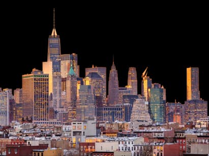 New York City skyline at night